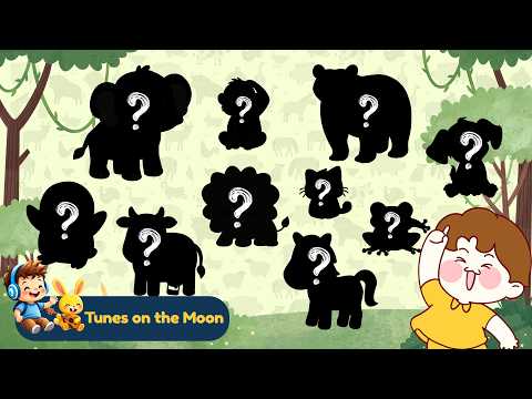 Guess the Animals 🐘🦁🐶 Fun Learning Song for Kids | Animal Names & Actions | @TunesOnTheMoon