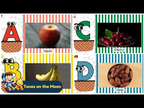 Let’s Learn Fruit Names Together 🍎 A to Z Fruits Song for Kids | @TunesOnTheMoon