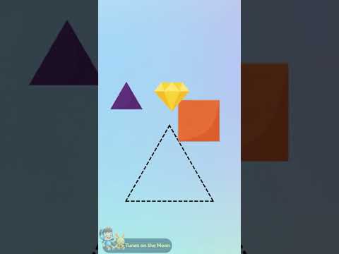 Which One Is a Triangle? 🔺 | Learn Shapes for Kids |  @TunesOnTheMoon   #shorts #abcs