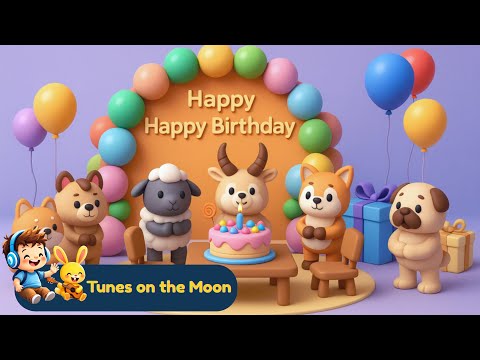 Happy Birthday Song 🎉🎂 | Nursery Rhyme for Kids | FleeBobo and Co | #tunesonthemoon