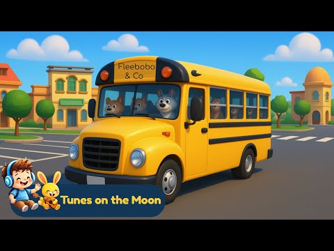 Wheels on the Bus 🚍🎶 | Nursery Rhyme for Kids | FleeBobo and Co | #tunesonthemoon