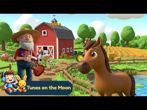 Old MacDonald Had a Farm | E-I-E-I-O ๐ถ | Sing Along | Nursery Rhyme for Kids | Tunes on the Moon