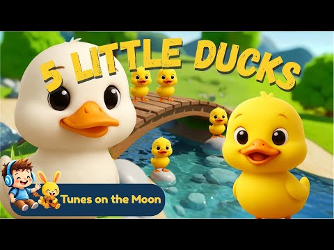 Five Little Ducks | Classic Nursery Rhyme for Kids | Sing Along & Learn to Count! @TunesOnTheMoon