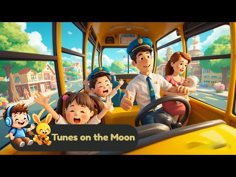 Wheels on the Bus Go Round and Round ๐ | Nursery Rhyme for Kids | Sing Along | Tunes On The Moon